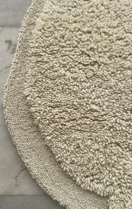 Vente chaude élégant blanc fait à la main en laine tapis tufté à la main non teint naturel pour décors et intérieurs coupe et forme de pile de boucle - Product Image 4