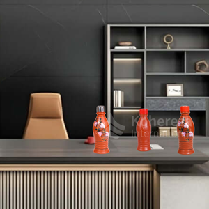 Bouteille d'eau en argile à capuchon en acier durable de 750ml se refroidissant naturellement avec flux de paille pour les mariages et les visites - Product Image 3