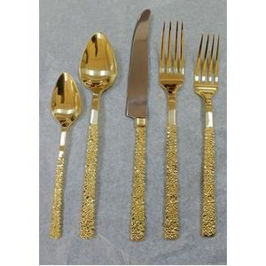 Vajilla de restaurante de alta calidad, juego de vajilla elegante, juego de cubiertos de lujo Chapado en cobre con mango largo resistente, Juego de 4 piezas - Product Image 4