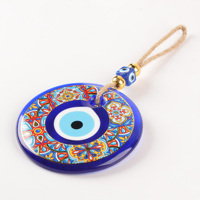 Décoration Murale Traditionnelle Faite à la Main Contre le Mauvais Œil 13cm Nazar Boncugu – Art en Verre Porte-Bonheur pour Salon et Cérémonie de Pendaison de Crémaillère