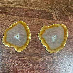 Tranche d'agate irisée naturelle polie, tranche de cristal d'agate arc-en-ciel, spécimen minéral, pierre de présentation pour collectionneur - Product Image 3