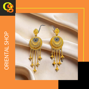 Boucles d'oreilles de fournisseurs en vrac serties de boucles d'oreilles traditionnelles de style Jhumka plaqué or 22CT bijoux pour femmes par les exportateurs - Product Image 3