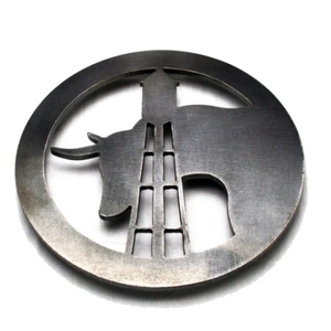 Durable Steel Bull <b>Trivet</b> Modern Design <b>Metal</b> Kitchen Hot Dish Mat Unique Animal Table Pot Holder Decor for Farmhouse Gifting - Product Image 1