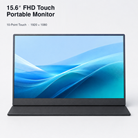 Écran portable tactile 15,6 pouces FHD 1080P, 10 points de contact, USB C, écran externe pour ordinateur portable, téléphone, OEM ODM
