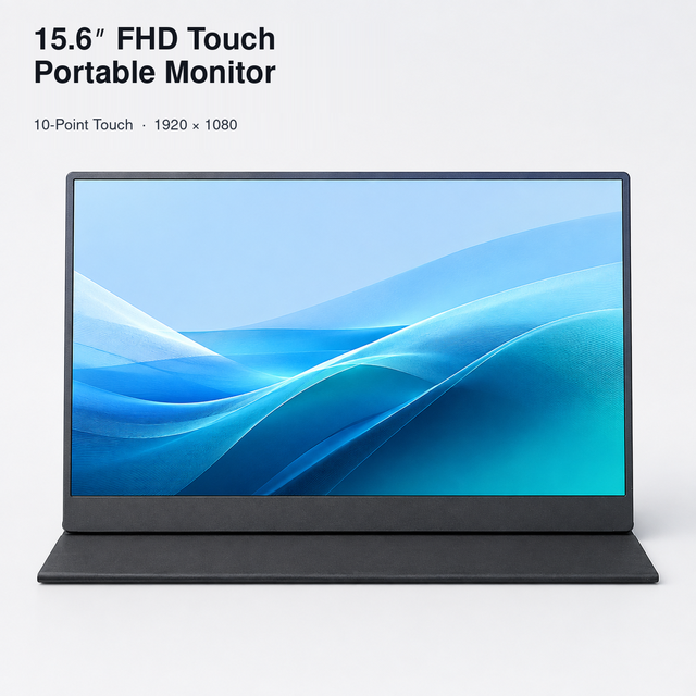 15.6 Inch FHD 1080P Touch Screen Portable Monitor 10 Point Touch USB C External Display for Laptop Phone OEM ODM