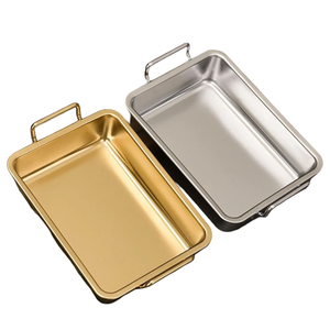 Bandeja de servicio decorativa para el hogar de diseño único Bandeja de servicio de acero inoxidable de la mejor calidad con asas con diseño atractivo - Product Image 6