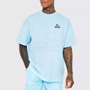 Camiseta de gran tamaño para hombre de talla grande, 100% algodón de alta calidad, logotipo personalizado, antiarrugas y transpirable - Product Image 1