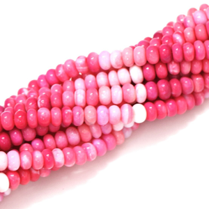 Magnifiques perles d'opale rose moutarde en forme de rondelle, 16 pouces, 6 mm à 9 mm, opale rose, perles d'opale de qualité AAA pour la fabrication de bijoux - Product Image 5