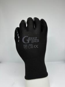 Gants de sécurité enduits de nitrile de calibre 13 Équipement de protection confortable pour la construction Alimentaire Revêtement en latex de nylon noir Norme EN388 - Product Image 2