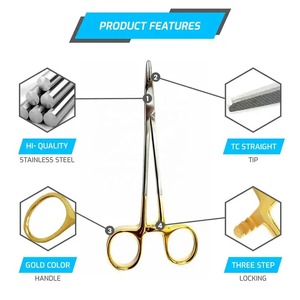 Safety Point TC Crile Soporte de agujas de madera Instrumentos quirúrgicos rectos de carburo de tungsteno de Zuol - Product Image 3
