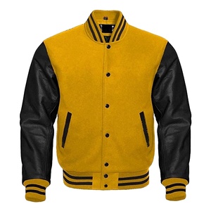 Chaquetas de hombre invierno frío chaquetas de mezclilla de algodón personalizadas parche bordado béisbol Lettermen CollegeBaseballjacket para hombres - Product Image 3
