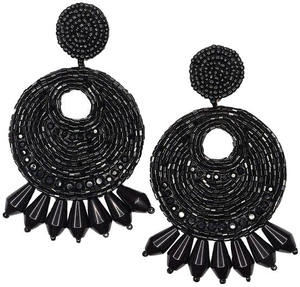 2025 tendencia nueva joyería de moda pendientes bordados pendientes de cuentas hechos a mano para mujeres y niñas de la India pendiente de fiesta - Product Image 4