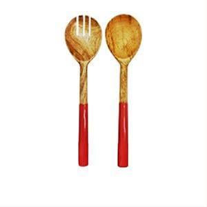 Nouvel ensemble d'accessoires pour salade en bois d'acacia, écologique, compatible lave-vaisselle, ustensiles de cuisine, fabriqué en Inde - Product Image 1