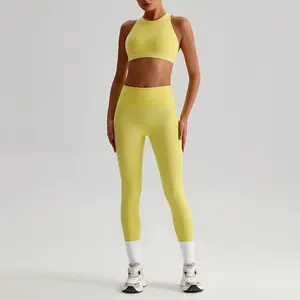High-Waisted Butt-Lifting Yoga Set Lightweight Fitness Clothing Printed Brushed <b>Leggings</b> Backless <b>Crop</b> Top <b>for</b> Running Pilates - Product Image 2