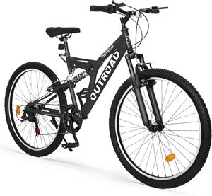 Bicicleta de Montaña Max4out de Alta Calidad, 26 Pulgadas, Doble Suspensión Completa, Bicicletas Híbridas para Exteriores, 7 Velocidades, Acero con Alto Contenido de Carbono, para Hombres y Mujeres - Product Image 2