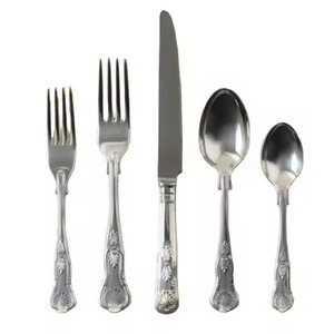 Elegante juego de cubiertos de acero inoxidable para servicio de cena real, buffet de restaurante y decoración de cocina doméstica con estilo. - Product Image 2