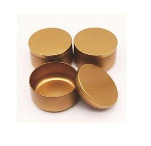 Tarro de vela único, Mini vela redonda de hierro, soporte votivo, hermosa tapa negra y dorada para el hogar, Hotel o decoración de mesa de Navidad - Product Image 1