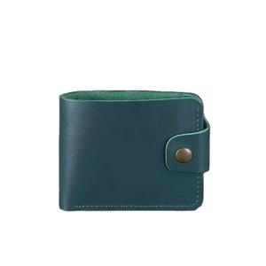 กระเป๋าสตางค์หนัง Crazy Horse สำหรับผู้ชายกระเป๋าสตางค์สำหรับผู้ชายทำด้วยมือทำจากหนังแท้100% ใส่บัตรแบบบางของผู้ชายขายส่ง CHW-0046B ตามต้องการ - Product Image 1