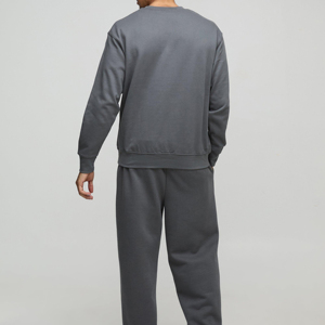 เสื้อสเวตเตอร์สำหรับผู้ชายเสื้อสเวตเชิ้ตผ้าฝ้ายโพลีเอสเตอร์แขนยาวสำหรับผู้ชายเสื้อคอกลม2025ไซส์ใหญ่ - Product Image 3