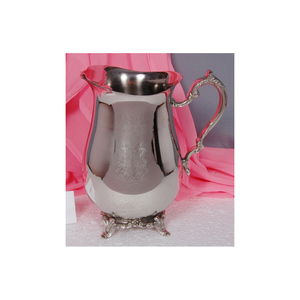 Premium Good Quality Metal Silver Plated Jug <b>Drinkware</b> Flower Design Latest Arrival Water Drinking Pitcher Kitchen <b>Accessories</b> - Product Image 5