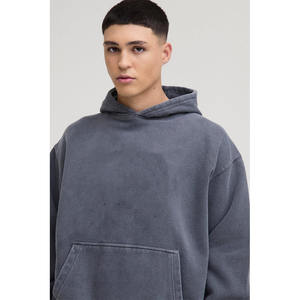 Vêtements de détente en molleton lourd pour l'automne et l'hiver Sweat à capuche coupe décontractée avec poche kangourou - Product Image 3