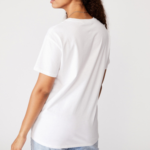 เสื้อยืดแขนสั้นผ้าฝ้าย100% สำหรับผู้หญิง,เสื้อยืดทรงหลวมไม่มีลายกำหนดได้เองปี100% - Product Image 5