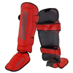 Espinillera profesional con Logo personalizado, espinilleras de cuero de vaca MMA, novedad - Product Image 1