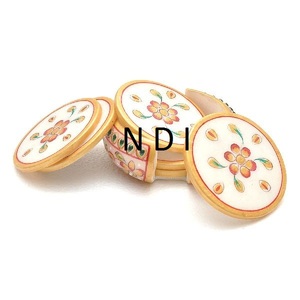 Produit très vendu Ensemble de sous-verres décoratifs en marbre de forme ronde Style moderne Dessous de verre pour tasse à thé Conception en marbre Porte-verres pour thé - Product Image 3