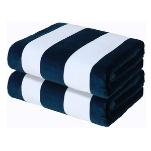 Serviettes de luxe pour piscine et plage en coton surdimensionnées douces absorbantes Drap de bain séchage rapide Voyage Vacances Station balnéaire Serviette d'extérieur - Product Image 1