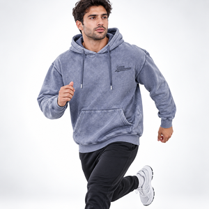 Sudaderas con Capucha Personalizadas con su Logotipo, Lavado Ácido, 100% Algodón, Sólidas, Invierno, Alta Calidad, Transpirables, Ecológicas, con Bolsillos, Hechas en Fábrica - Product Image 1