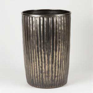 Elegant Handcrafted Galvanized Steel Dustbin Polished Black Finish Public Use Eco-Friendly Design for Sophisticated Home - Product Image 6