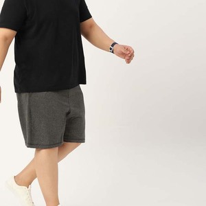 Shorts de couleur grise pour vêtements pour hommes Taille élastique Vêtements décontractés d'été Shorts pour hommes en coton polyester de qualité supérieure - Product Image 3