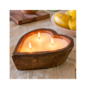 Cuenco de madera para velas, cuenco para masa, forma redonda, cuenco de madera para velas de alta calidad para artículos de decoración navideña - Product Image 2