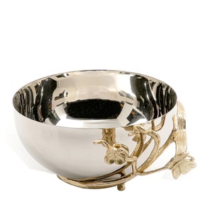 Tazón de fruta de diseñador de Metal de latón para servir en el hogar, servir ensalada, mezclar, tazón profundo, decorativo, grabado a mano, frutero profundo - Product Image 3