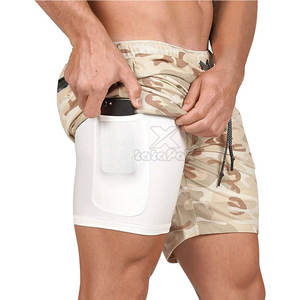 Shorts de sport décontractés tendance pour hommes, matière extensible légère, séchage rapide, respirant, pour yoga, pilates, jogging, quotidien - Product Image 4