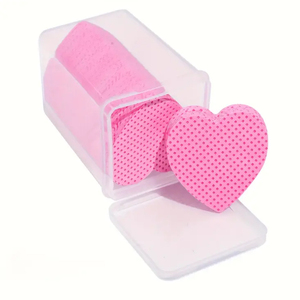 DRAGONLASH Almohadillas de Limpieza de Algodón en Forma de Corazón, Negras, Hechas a Máquina, de Alta Calidad, para Extensiones de Pestañas, Personalizadas - Product Image 3