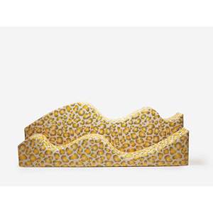Superonda Contemporary Chesterfield <b>Sofa</b> Set Genuine Leather and <b>Fabric</b> for Living Rooms - Product Image 2