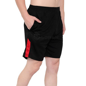 Shorts de course pour hommes style urbain, motif uni, taille élastique, fermeture centrale, respirant, séchage rapide, couleur personnalisable, marque privée - Product Image 1