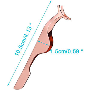 Pince à épiler et applicateurs d'extension de cils en or rose, applicateur de cils en acier pour soins de beauté personnels - Product Image 5