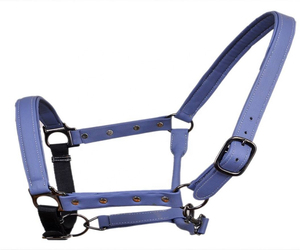 เชือกจูงม้าแบบ Halter ทำจากไนลอนทนทาน พร้อมรายละเอียดหนังแท้และอุปกรณ์เหล็กทองเหลือง - Product Image 1