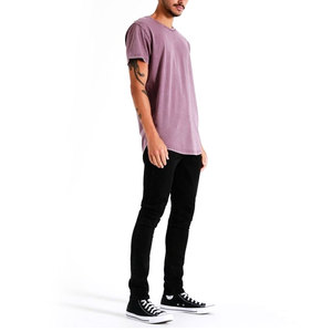 Customs Vintage Bulk Blank Knitted Poliéster/Mezcla de algodón Oversized Regular Fit Hombres Camisetas al por mayor - Product Image 2