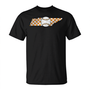 Camiseta de béisbol con diseño de mapa del estado de Tennessee Checkerboard - Product Image 2