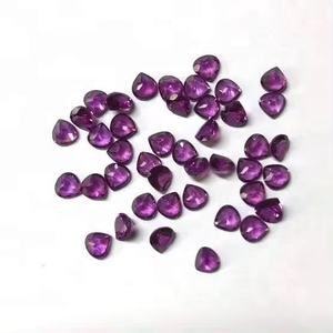 พลอยโกเมน rhodolite สีม่วงธรรมชาติขนาด6มม. เป็นรูปหัวใจเหลี่ยมเพชรพลอย AAA อัญมณีหลวมแบบดั้งเดิมคุณภาพมีให้เลือกทุกขนาด - Product Image 2
