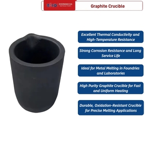 Zhong keda kunden spezifischer hochwertiger Graphit tiegel für 5kg Ofen anwendung - Product Image 2