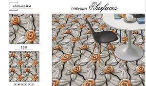 Carreaux imprimés numériques 3D brillants de style moderne Taille de 600x600mm Corps en porcelaine émaillée polie utilisé pour la décoration du centre commercial - Product Image 4