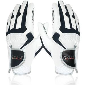 Gant de golf en cuir véritable pour homme avec fermeture auto-agrippante, pièce unique, système d'adhérence amélioré pour la main gauche/droite, usage sportif - Product Image 4