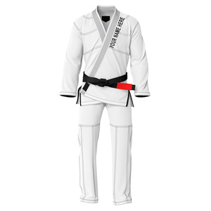 Kimono de Jiu-Jitsu Brésilien Essentiel Homologué Pré-rétréci pour Débutants Qualité Supérieure Personnalisable OEM Léger Personnalisation Frontale 100% Coton - Product Image 1