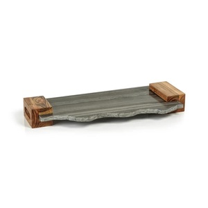Nueva llegada del fabricante confiable Bandeja de servicio de madera de 14 pulgadas Último diseño para ocasiones de fiesta - Product Image 4
