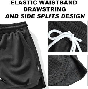 กางเกงขาสั้นผู้ชายกางเกงขาสั้นผ้าโพลีเอสเตอร์ฤดูร้อน100% สำหรับผู้ชายกางเกงกีฬาลำลองพร้อมโลโก้ตามสั่ง - Product Image 5