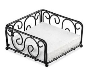 Porte-serviettes en métal plaqué or fait à la main Restaurant porte-serviettes de table simple petit porte-mouchoir en métal indien - Product Image 2